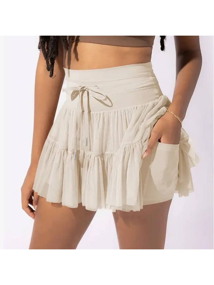 Lily Clothing - Wholesale Skirt - Women's - WOMEN'S HIGH WAIST LACE-UP PLEATED SKIRT16