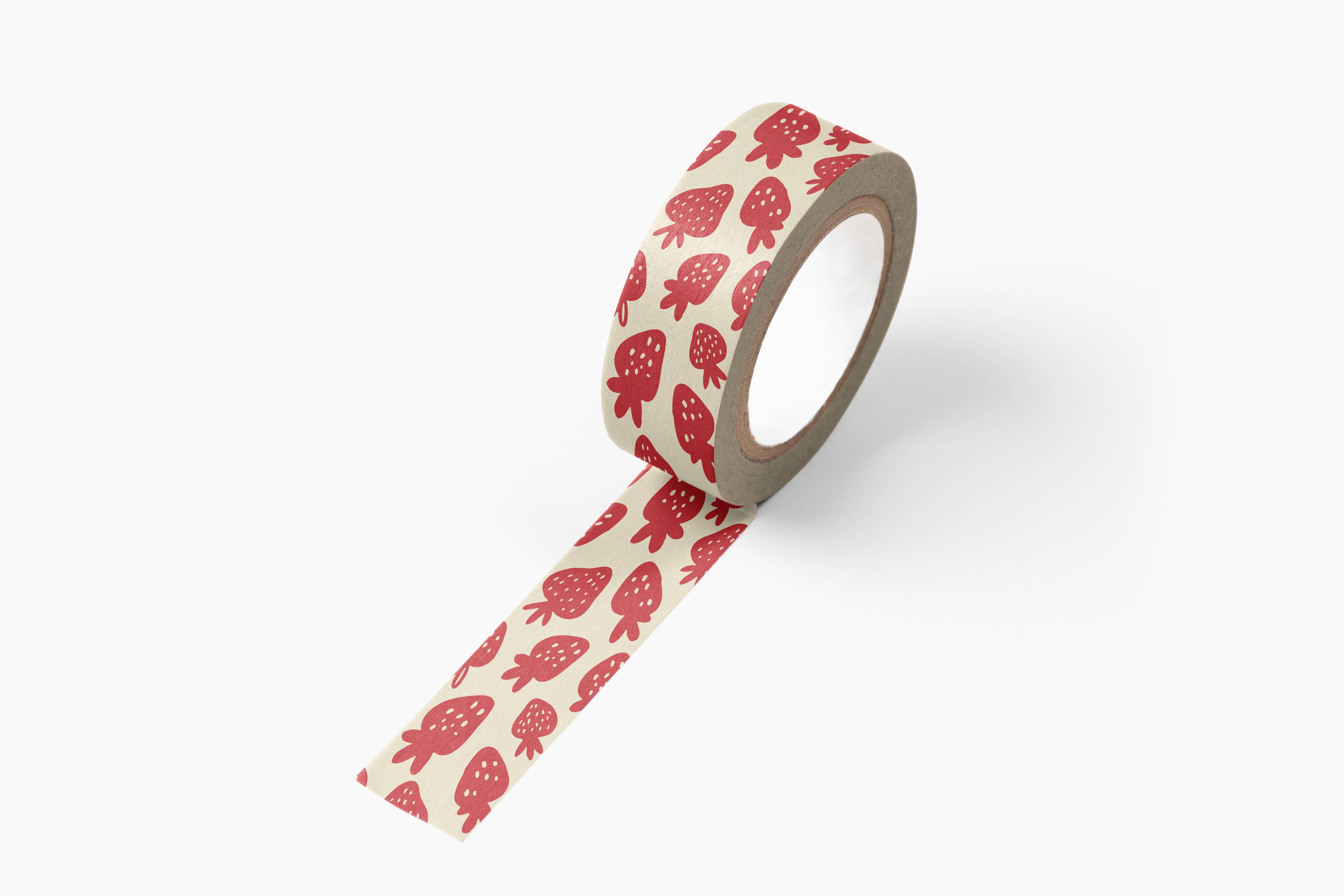 Ruff House Print Shop - Wholesale Washi Tape - Strawberry Washi Tape1