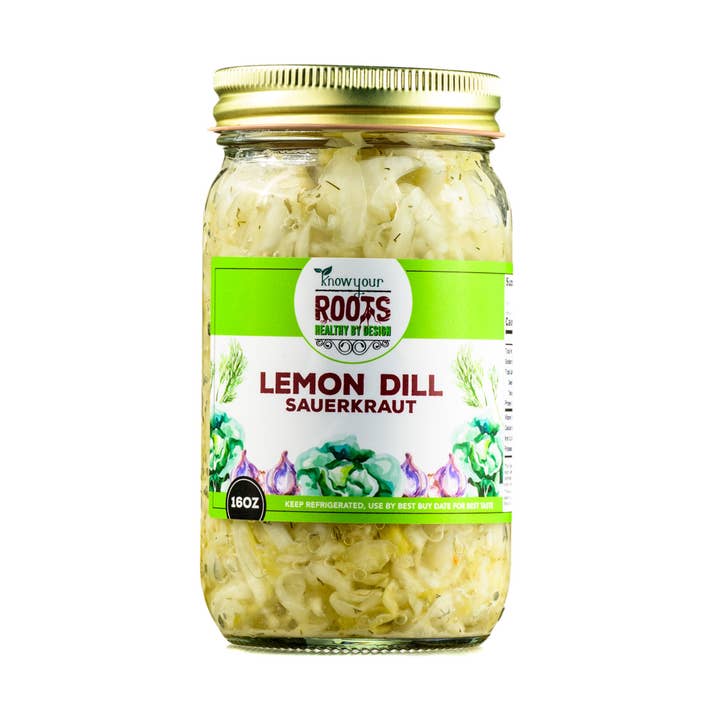 Citrondild surkål (levende ferment, kræver køling for engroshandel hos Knonw Your Roots Pickles