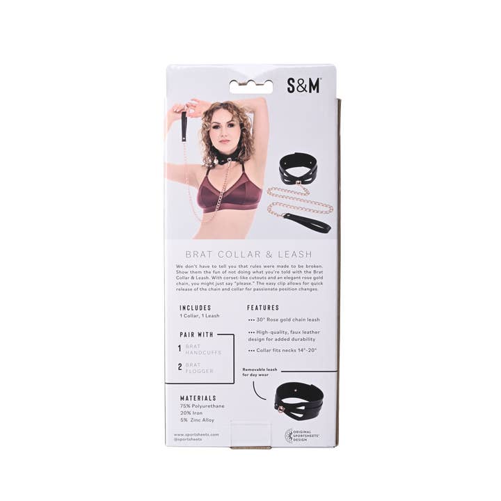 Sportsheets – Brinquedo sexual por atacado – Coleira e Trela Brat2
