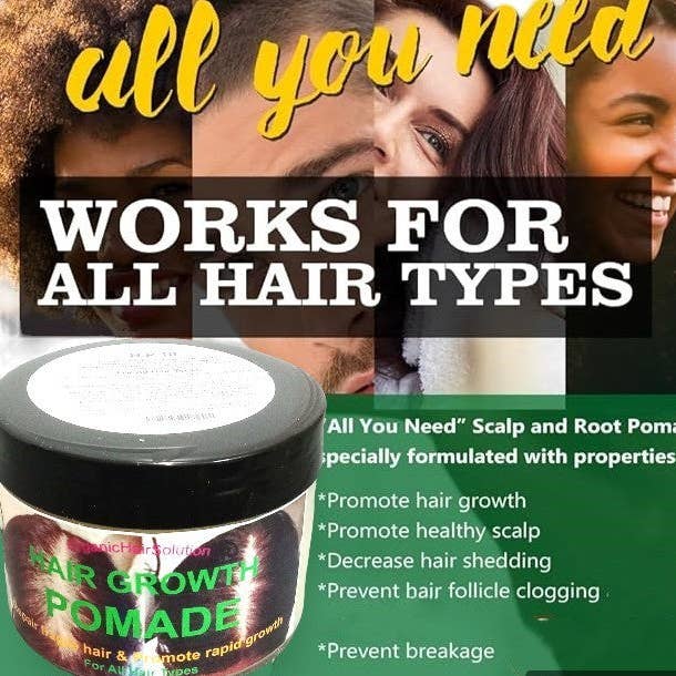 Pomada para el crecimiento del cabello con mantequilla de mango, aceite de menta, aceite de árbol de té, aceite de argán, semillas de jojoba, aceite de aguacate, aceite de ricino, almendras dulces, aceite de vitamina E para cuero cabelludo y cabello para venta al por mayor de Organic Hair Solution