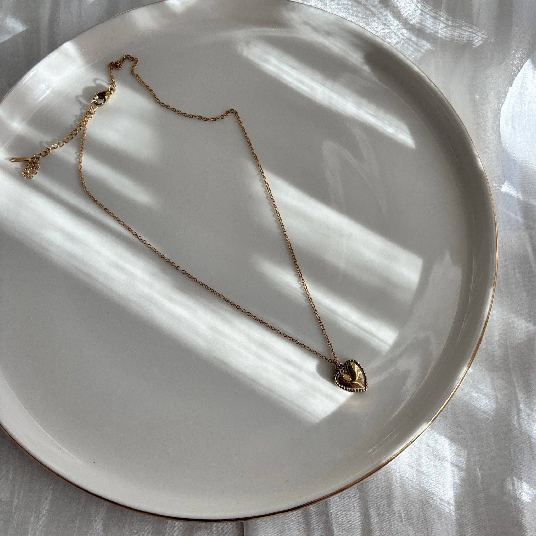 DUESTELLE ITALIA - Vendita all'ingrosso Collana con ciondolo/pendaglio - Sweet Heart - Collana Cuore in Acciaio placcato oro3