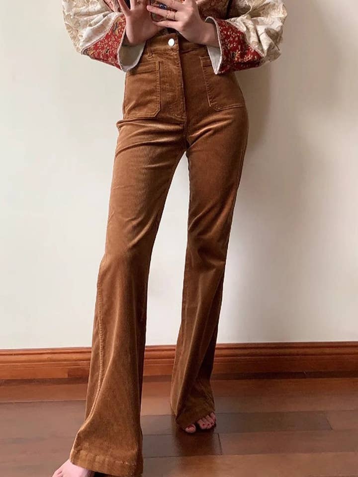 CARAMEL High-Waisted Flare Jeans for wholesale on Faire3
