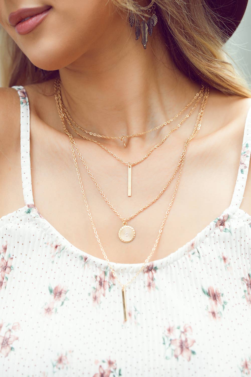 Or Collier à pendentif étoile multicouche Boho en vente sur Faire4