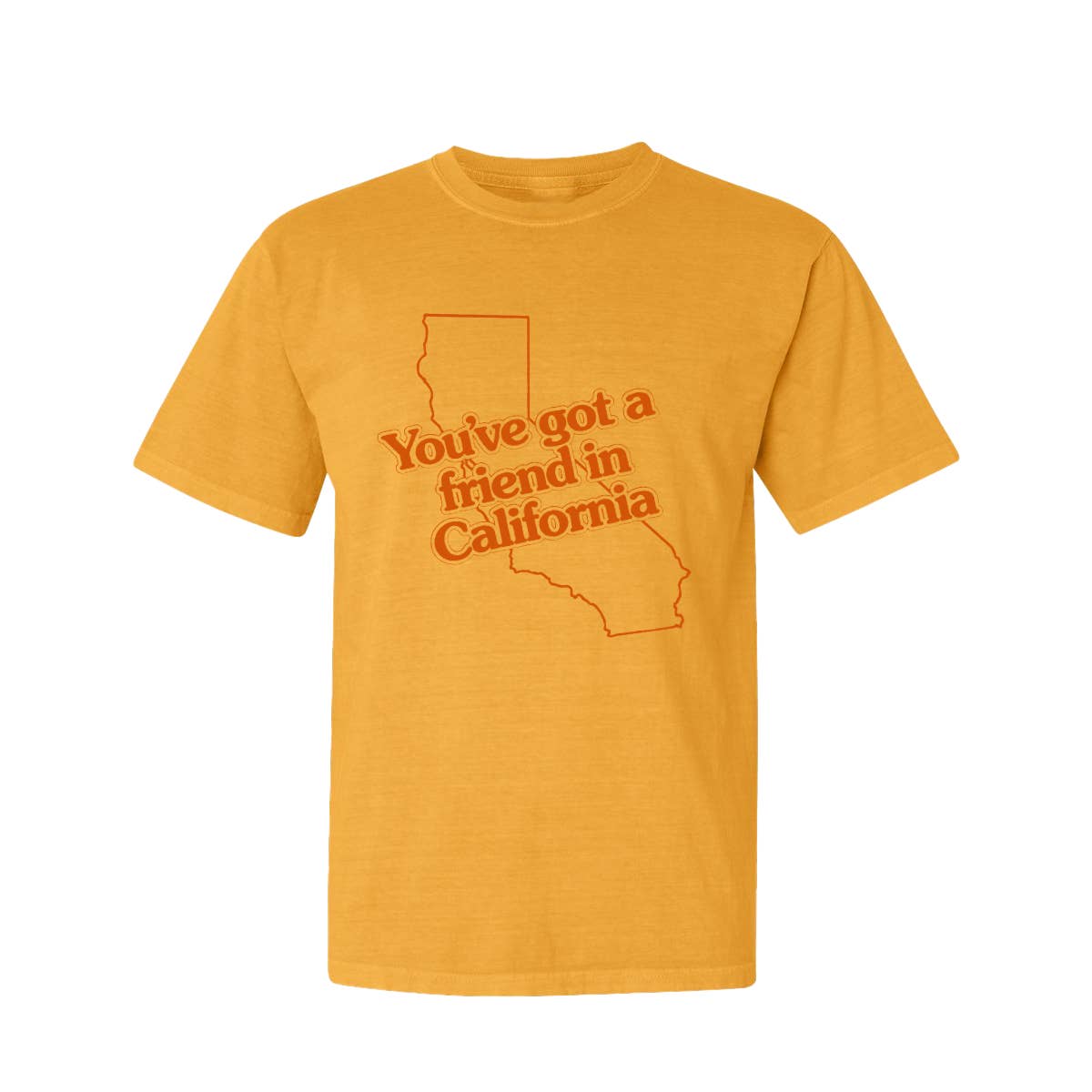 NORMAN ROSCOE - Wholesale Screen Printed T-Shirt - Unisex - You've Got A Friend In California T-Shirt (CA Touristee)