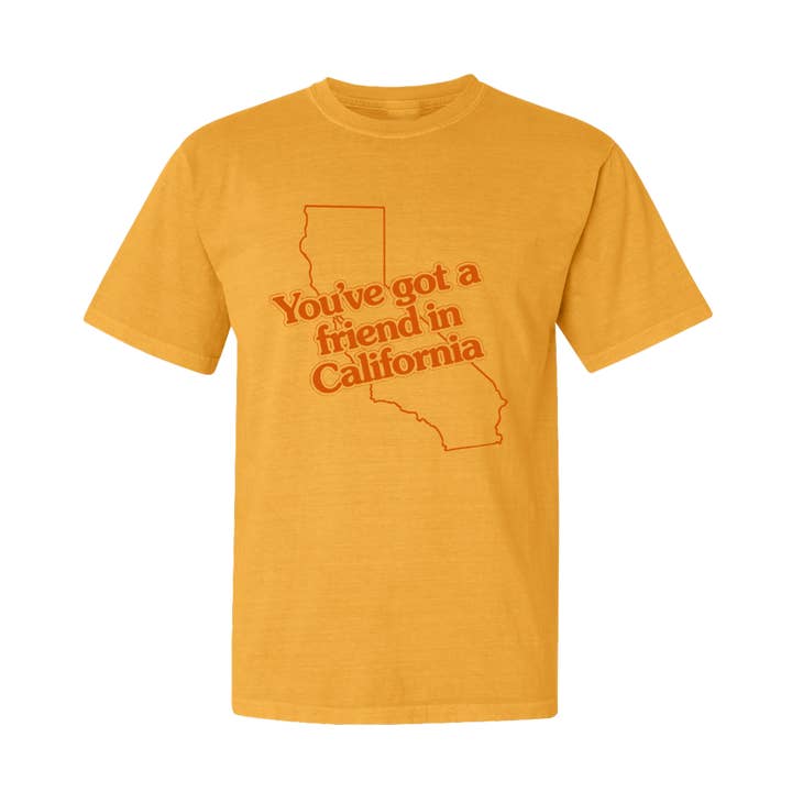 NORMAN ROSCOE - Wholesale Screen Printed T-Shirt - Unisex - You've Got A Friend In California T-Shirt (CA Touristee)0