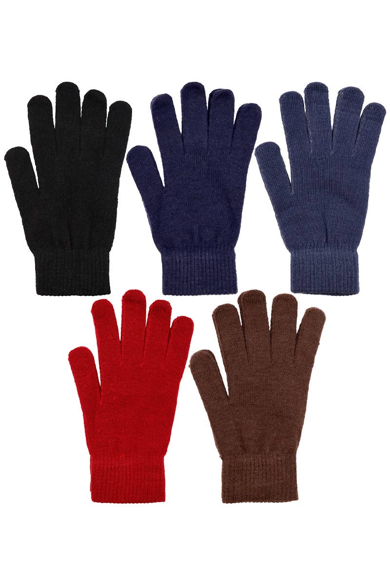 Cap Zone - Vente Gants – unisexe - Gants d'hiver tricotés neutres foncés pour adultes1