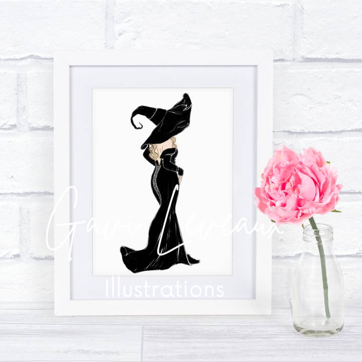 The Witch Fashionista Art Print for wholesale by Gavi Leveaux