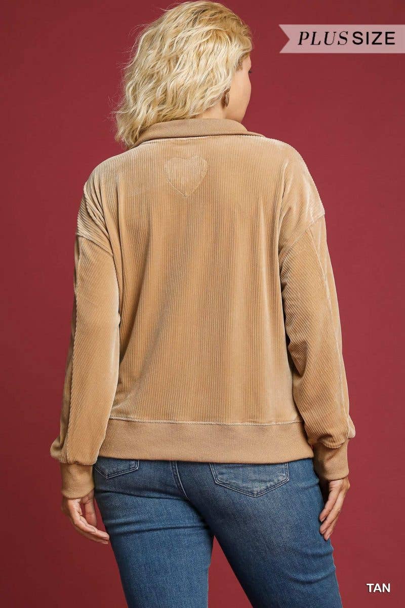 Vanilla Monkey - Wholesale Sweatshirt - Women's - Plus Soft Thermal Rib Knit Sweatshirt Top6