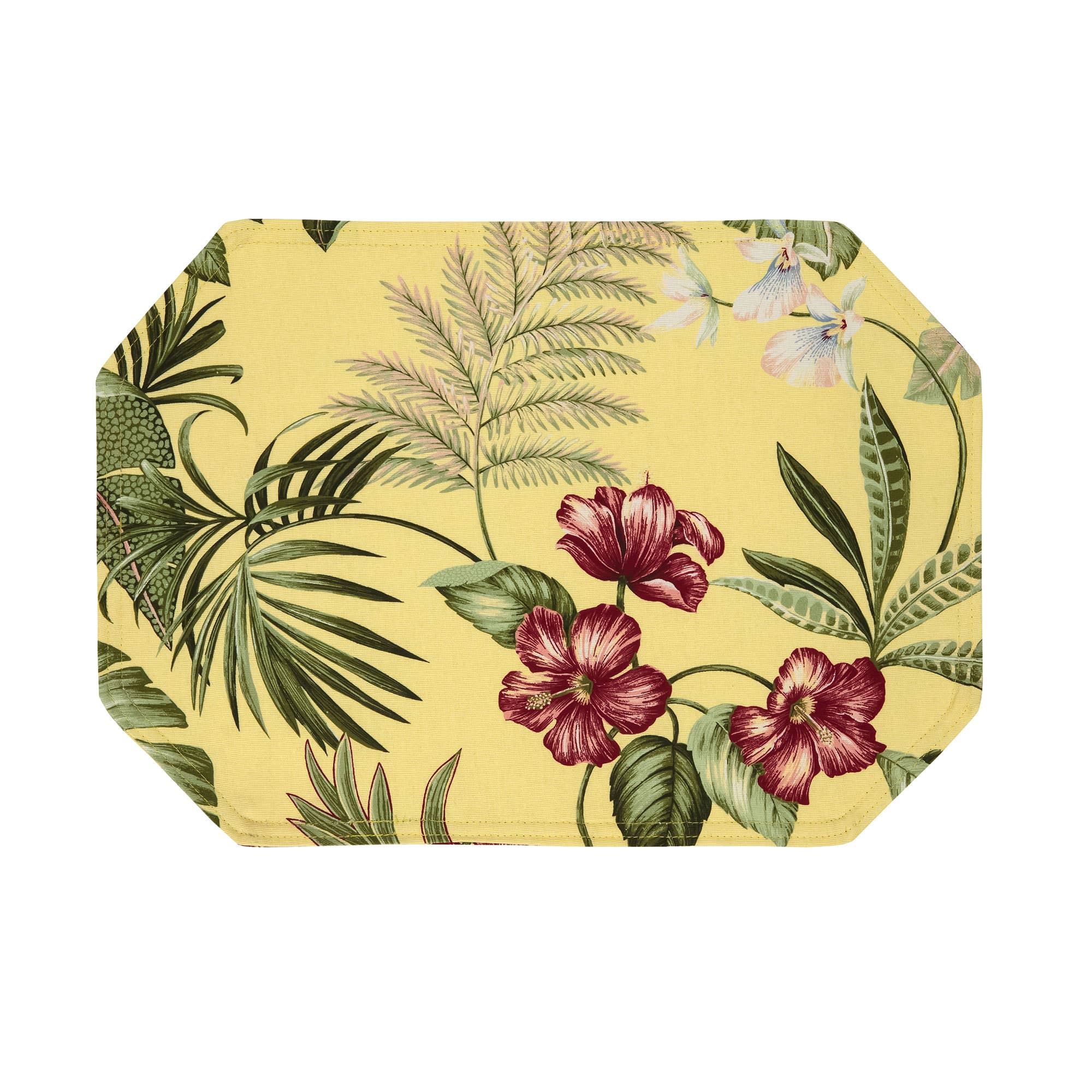 Thomasville at Home - Wholesale Placemat - Fern Gully Yellow - Floral Placemats - Pack of 40