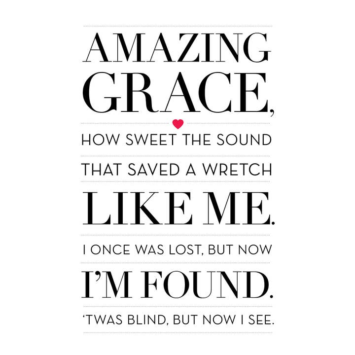 Design With Heart - Wholesale Religious Card - Amazing Grace Greeting Card1