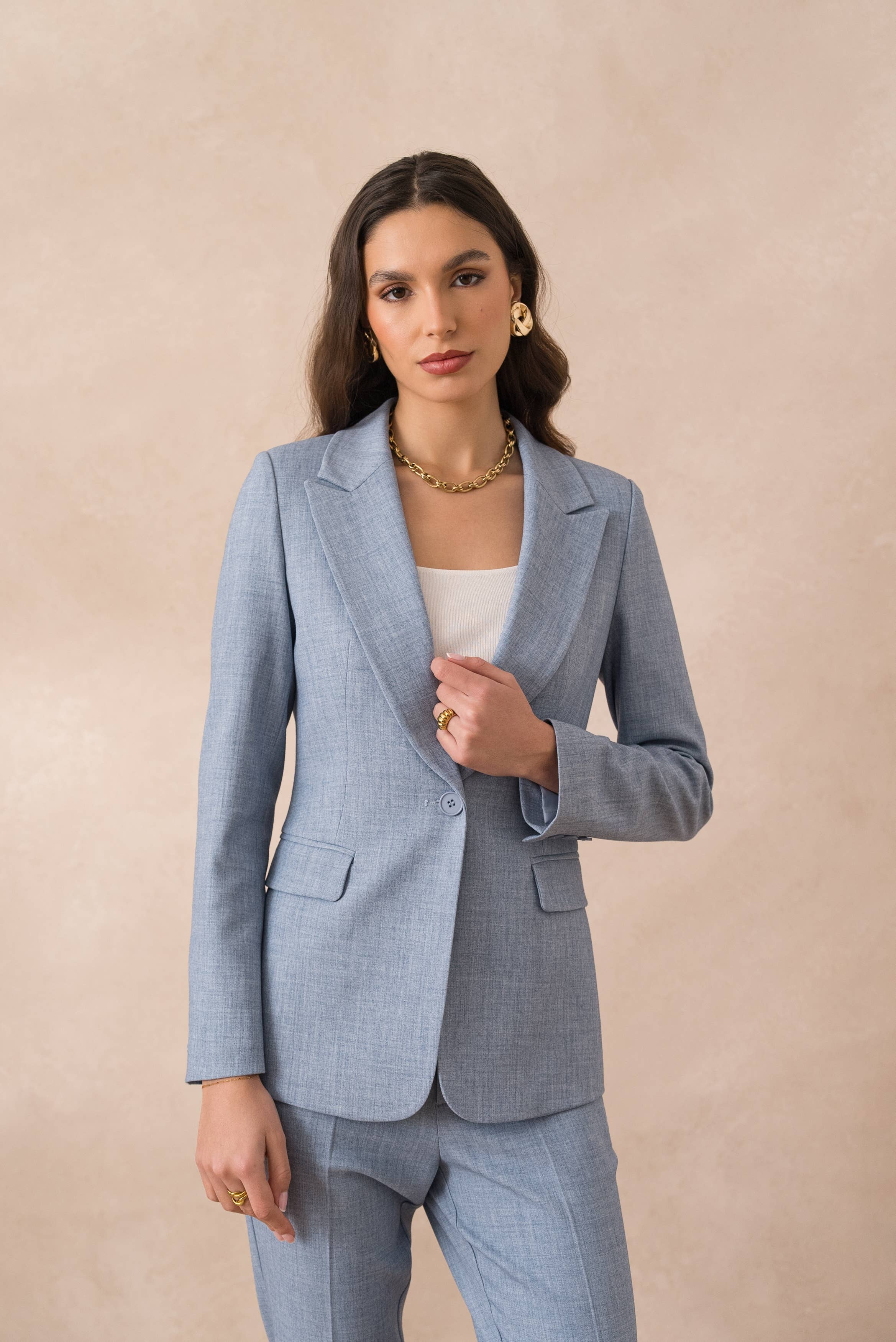 Attentif Paris – wholesale Kostymjacka – Dam – Heather figursydd kavaj för dam31