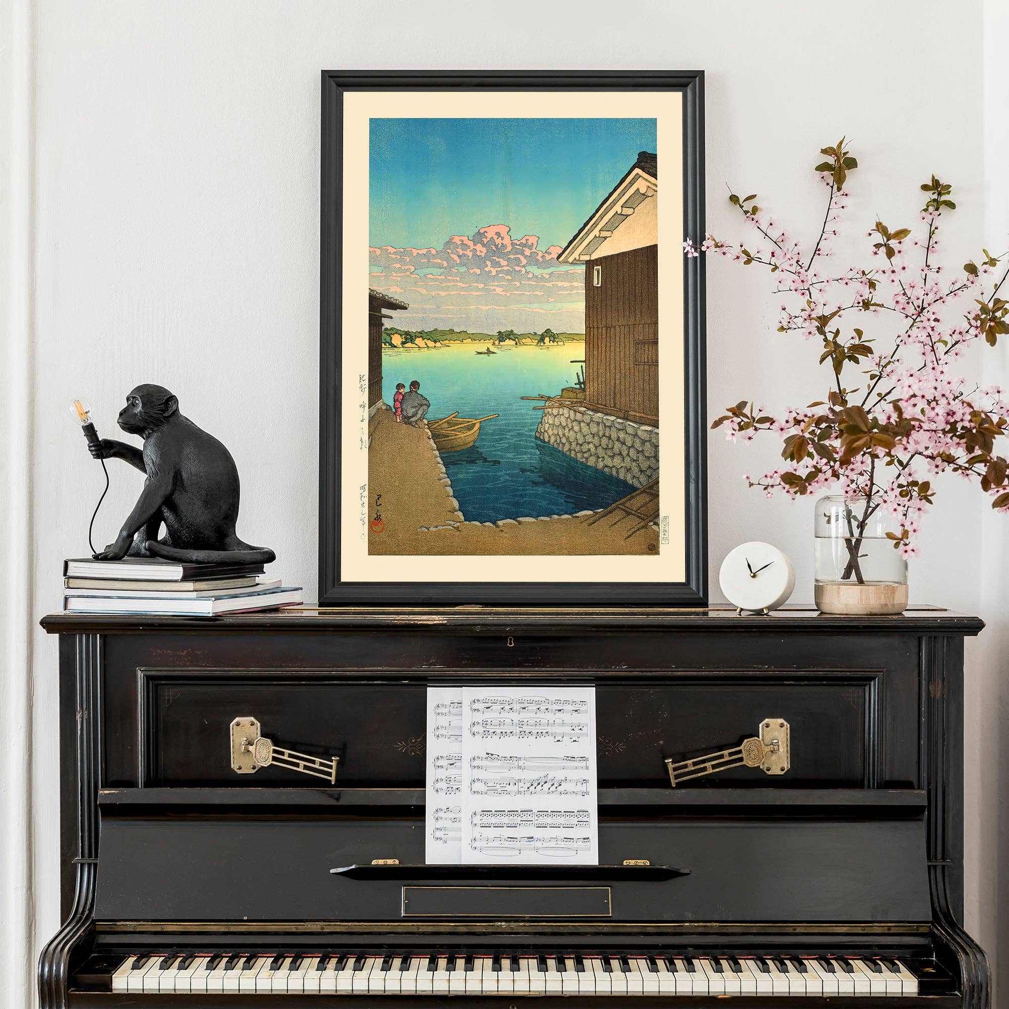 Ink & Drop – wholesale Art print – Morning in Yobuko, Hizen Print by Hasui Kawase4