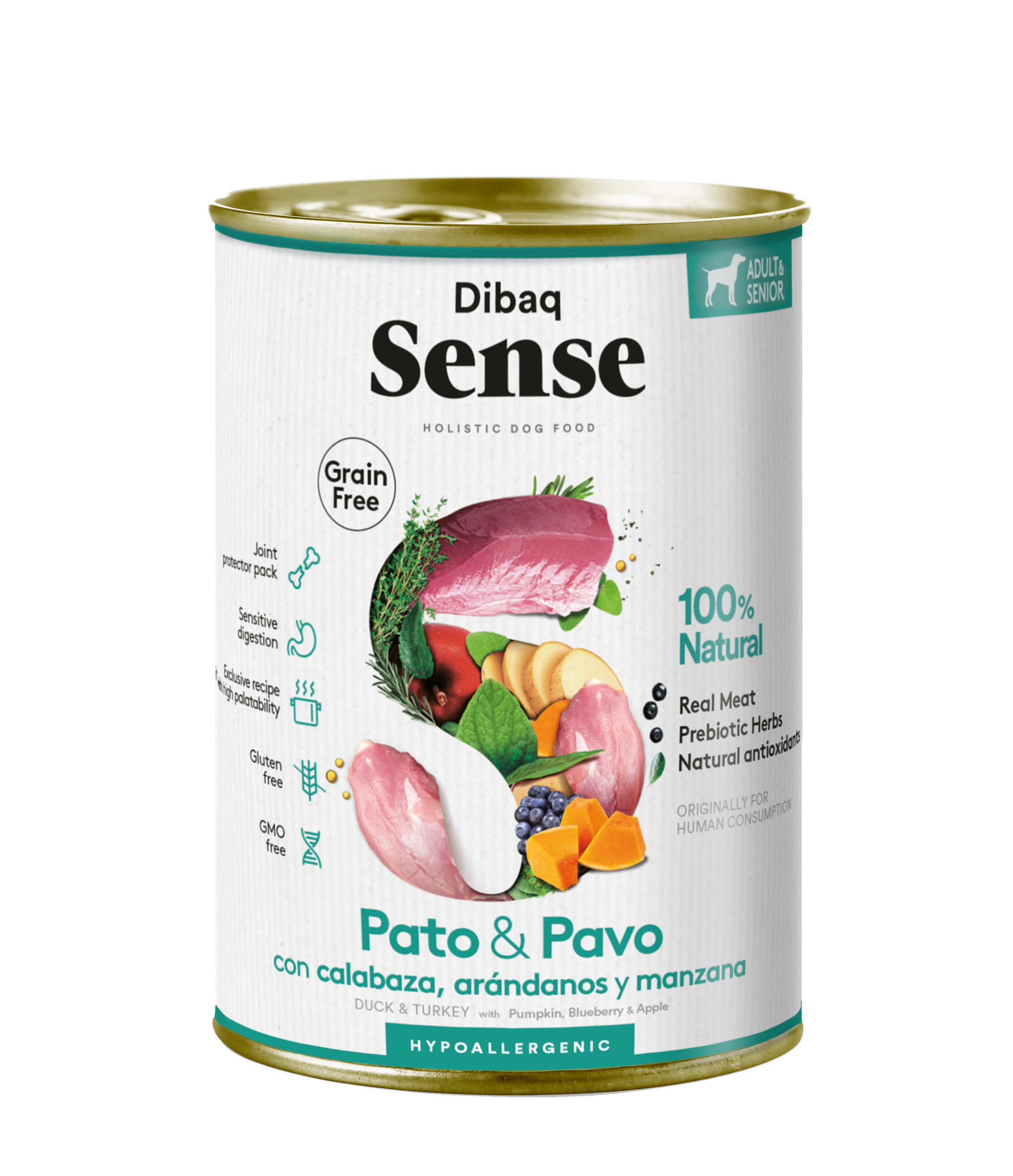 DIBAQ - Wholesale Pet Food - Dog - Sense Dog Duck & Turkey Tin 380G0