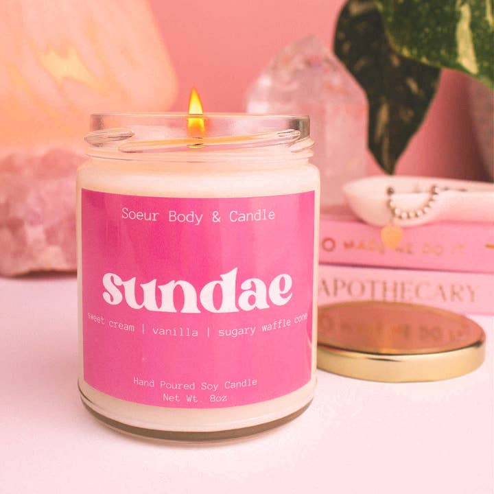 Soeur Body and Candle - Wholesale Jar/Filled Candle - Sundae Soy Candle1