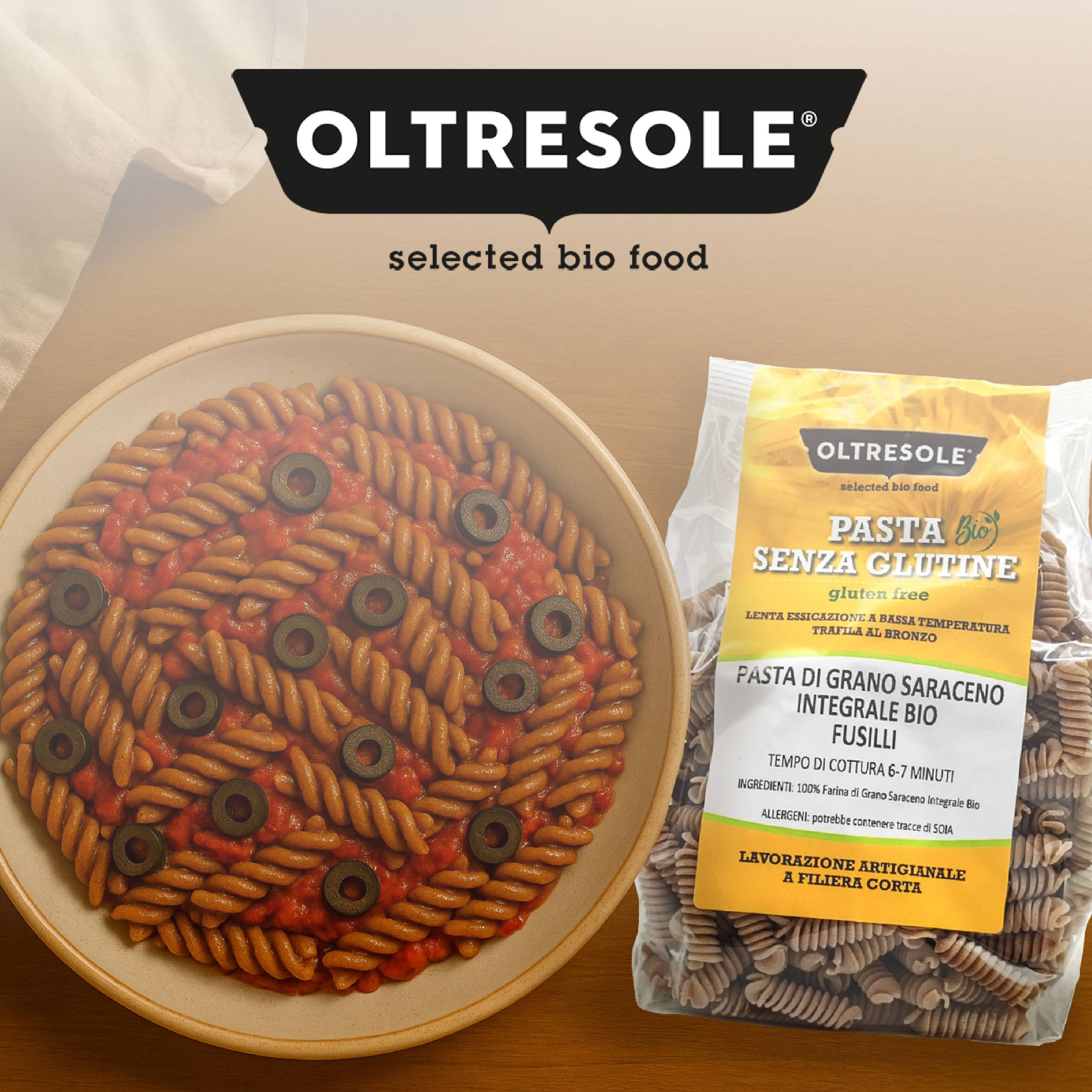 Oltresole - Wholesale Pasta - ORGANIC BUCKWHEAT PASTA FUSILLI 350 g7