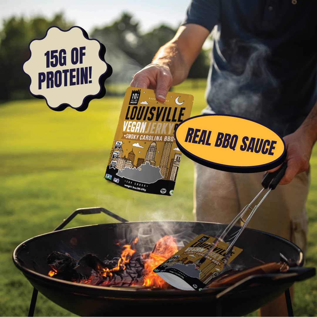 Louisville Foods - Wholesale Jerky - Vegan & Plant Based Smoky Carolina BBQ Jerky 3 oz6