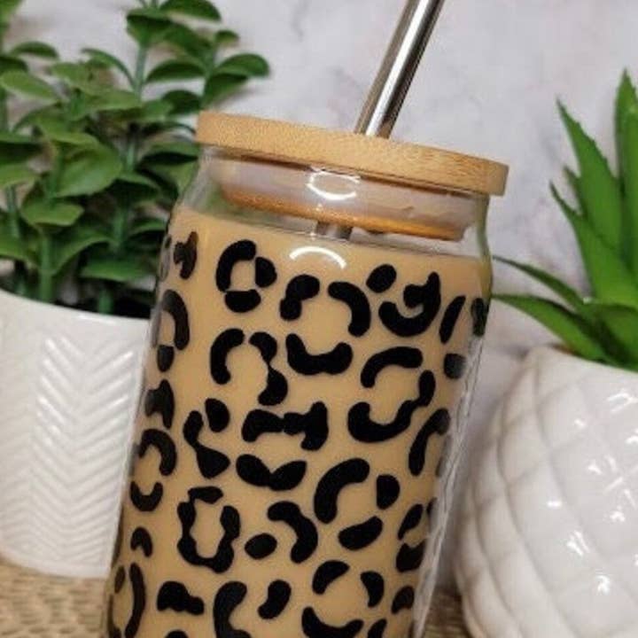 20 oz Stampa leopardata | Bicchiere da birra per la vendita all'ingrosso da parte di Mayan Princess custom designs