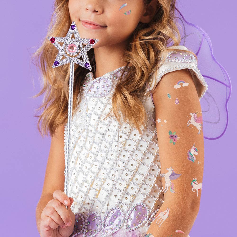 Flash Tattoos - Vendita all'ingrosso Tatuaggio temporaneo - Bambini - UNICORNI | Adesivi tatuaggi temporanei metallici per bambini2