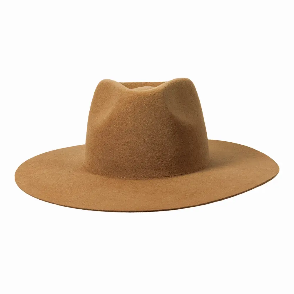 American Hat Makers - Wholesale Fedora - Unisex - 100% Wool Felt Flat Brim Fedora Hat - Style Rancher12
