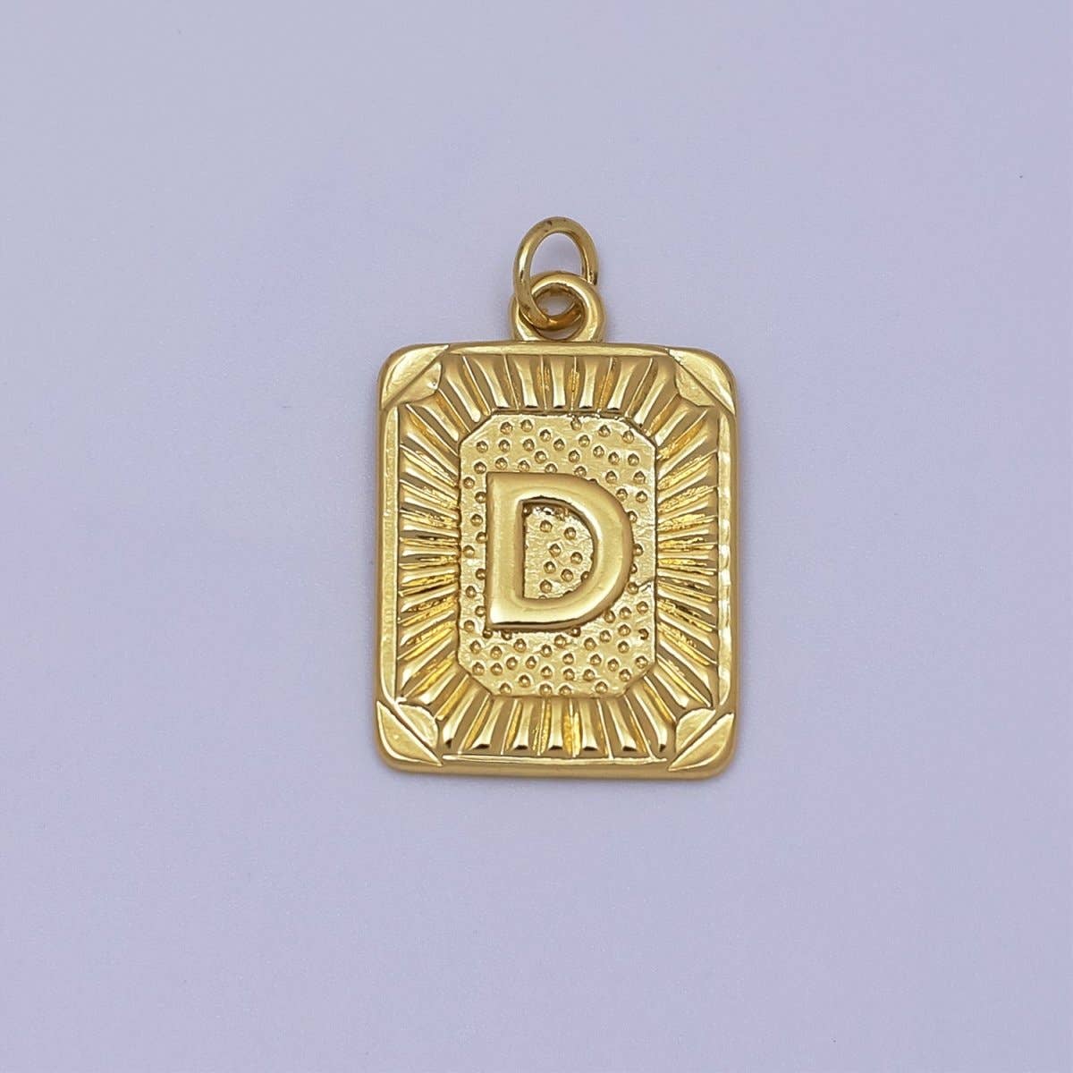 Aim Eternal - Wholesale Individual Charm/Pendant - 24k Gold Filled Initial Tag Letter Charm A - Z Alphabet Letter Tile Charm Pendant Personalized Charm for Designer Inspired Necklace Jewelry Making A716~A7283