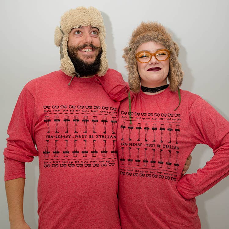 Megan Lee Designs - Wholesale Screen Printed T-Shirt - Unisex - Christmas Story : Unisex Long-Sleeve Tee Holiday0