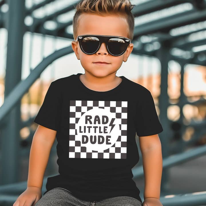 Black Rad Little Dude - Boy Graphic Tee for wholesale on Faire