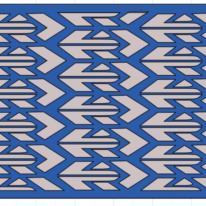 Stencil a freccia geometrica retrò per la vendita all'ingrosso da parte di Belle Stencils