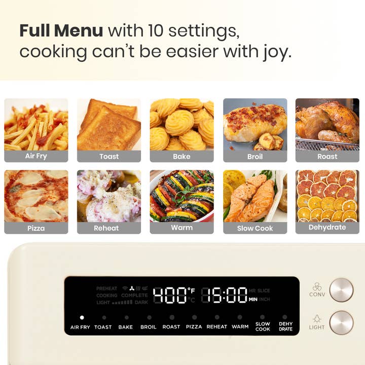 VAL CUCINA - Wholesale Kitchen Appliance - VAL CUCINA Extra Large Air Fryer Toaster Oven - Cream1