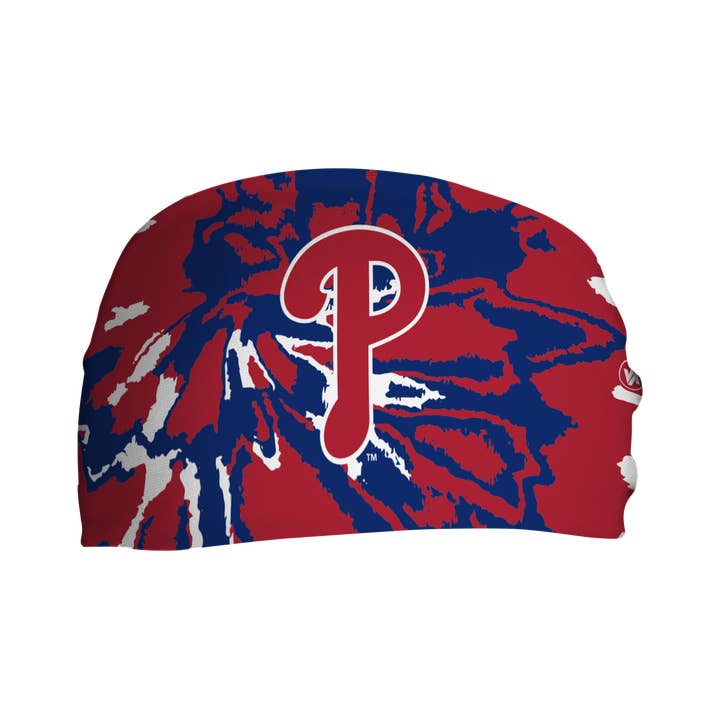 Red Navy Phillies Cooling Headband: Team Tie Dye for wholesale on Faire