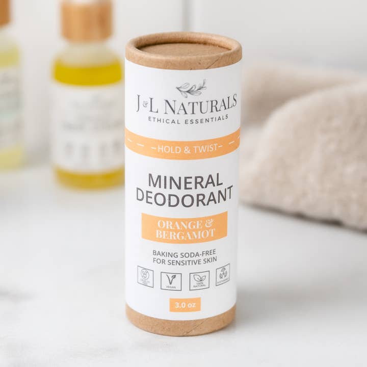 Mineral Deodorant 1.5 oz- Baking-Soda Free - 9 scents for wholesale by J&L Naturals