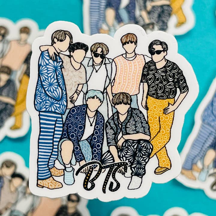 Mini BTS Sticker (WATERPROOF) for wholesale by Zenspire Designs