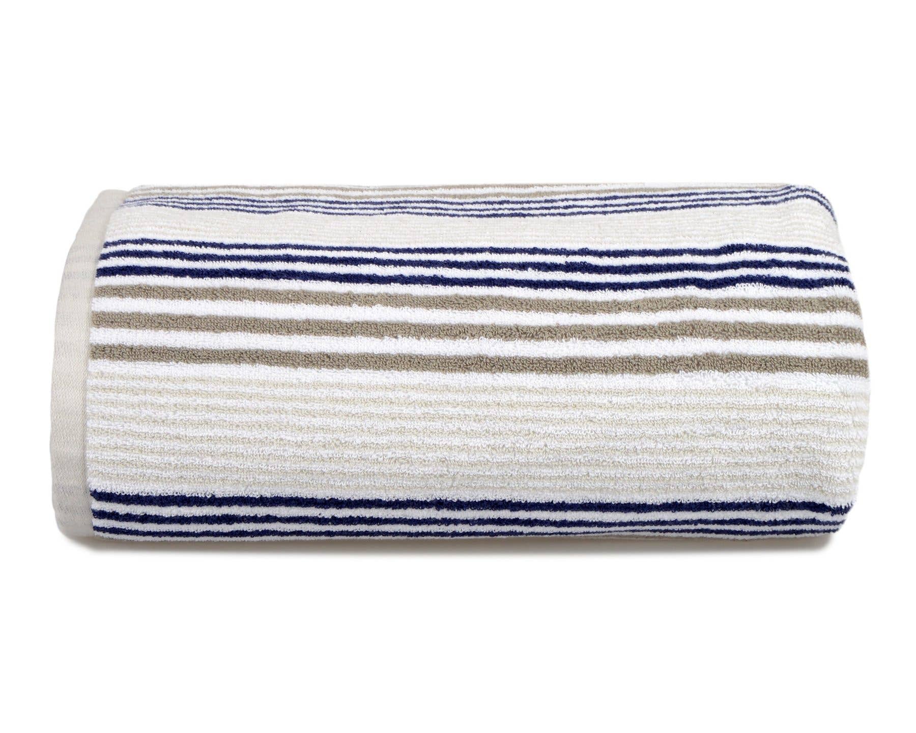 Allure Bath Fashions - Venta al por mayor Toallas de baño - Toallas de baño Merlin a rayas, 100% algodón2