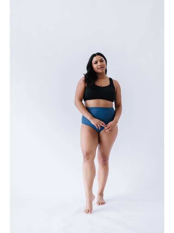 Black Twisted Back Swim Top for wholesale on Faire