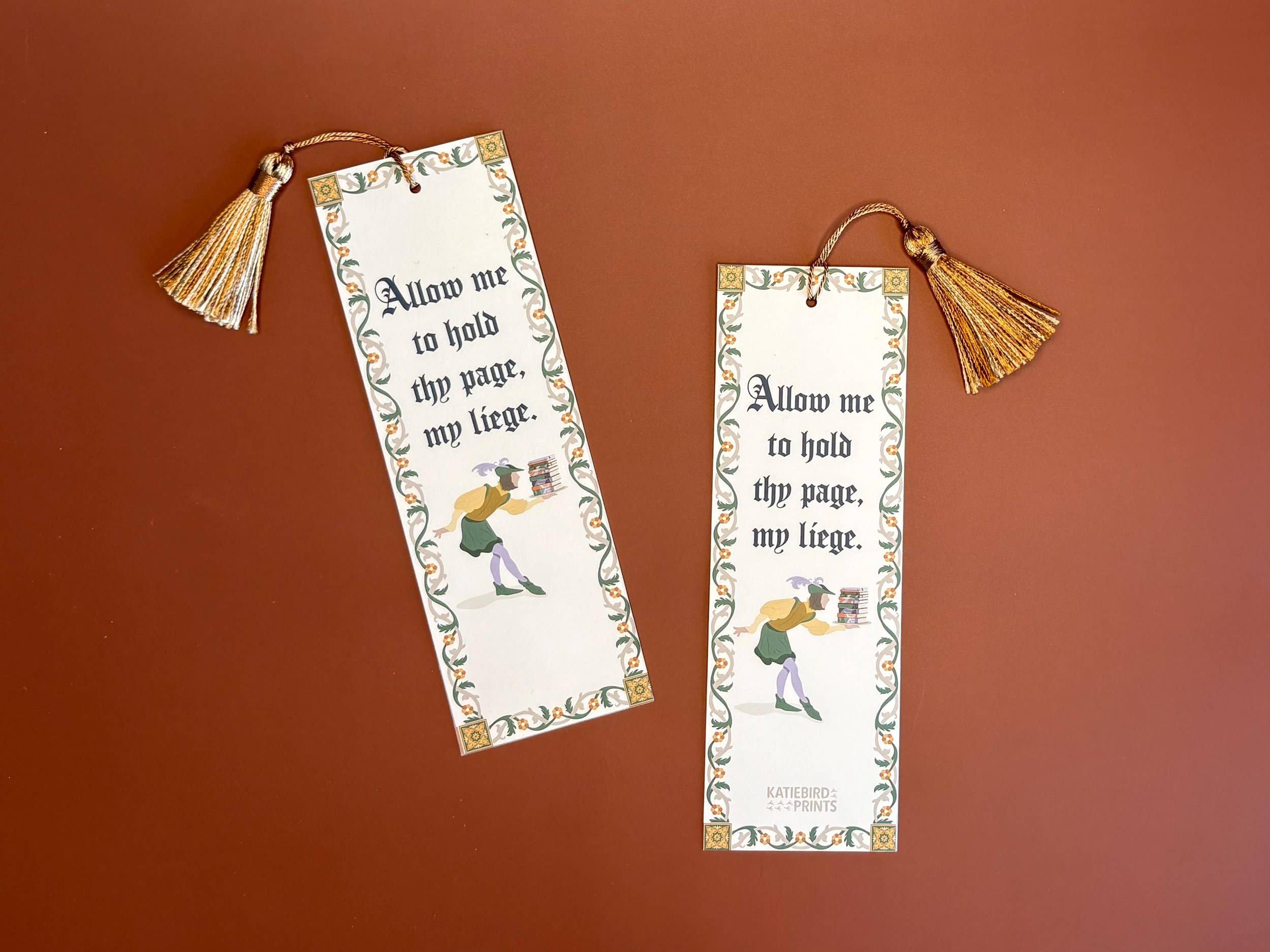 Katiebird Prints - Wholesale Bookmark - Medieval Knight Bookmark - Renaissance Middle Ages Gift2