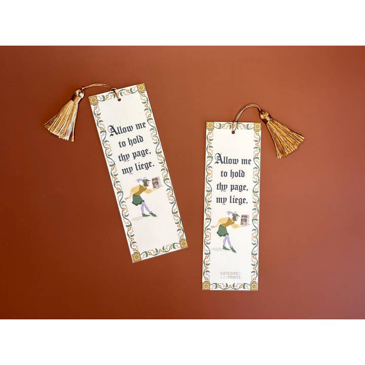 Katiebird Prints - Wholesale Bookmark - Medieval Knight Bookmark - Renaissance Middle Ages Gift2