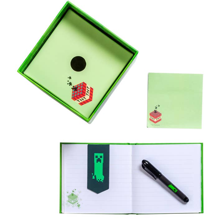 Insight Editions - #1 Pop Culture Publisher - Vente Assortiments de papeterie/cartes - Minecraft : Set de papeterie Creeper Block4