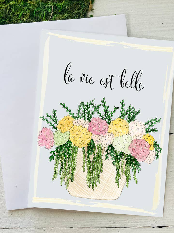 La Vie Este Belle - Life is Beautiful Card for wholesale by Krafty Inc