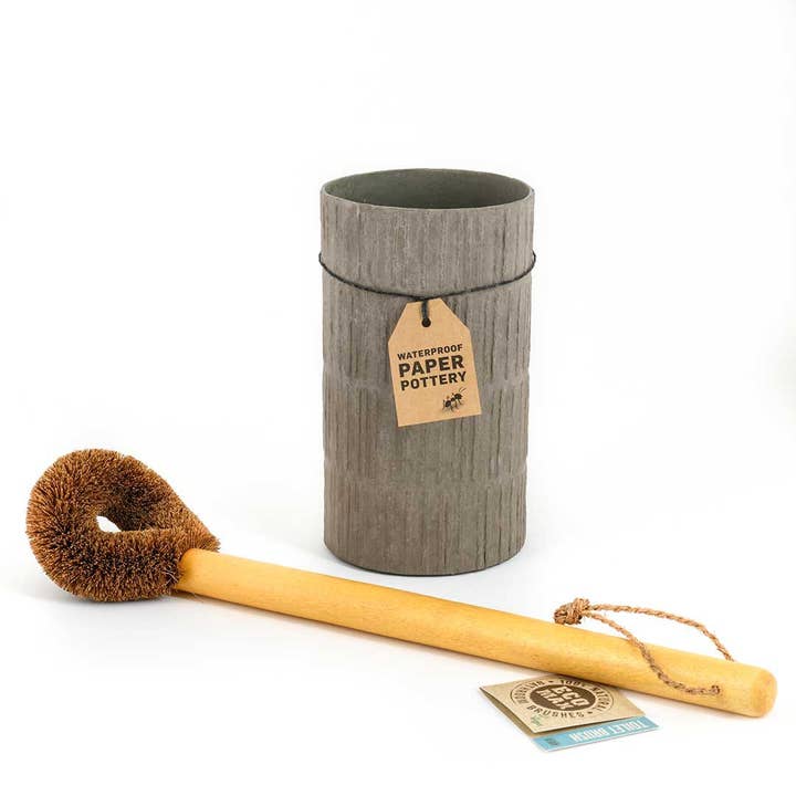 Eco Max toilet brush holder, Concrete for wholesale by Eco and Pop