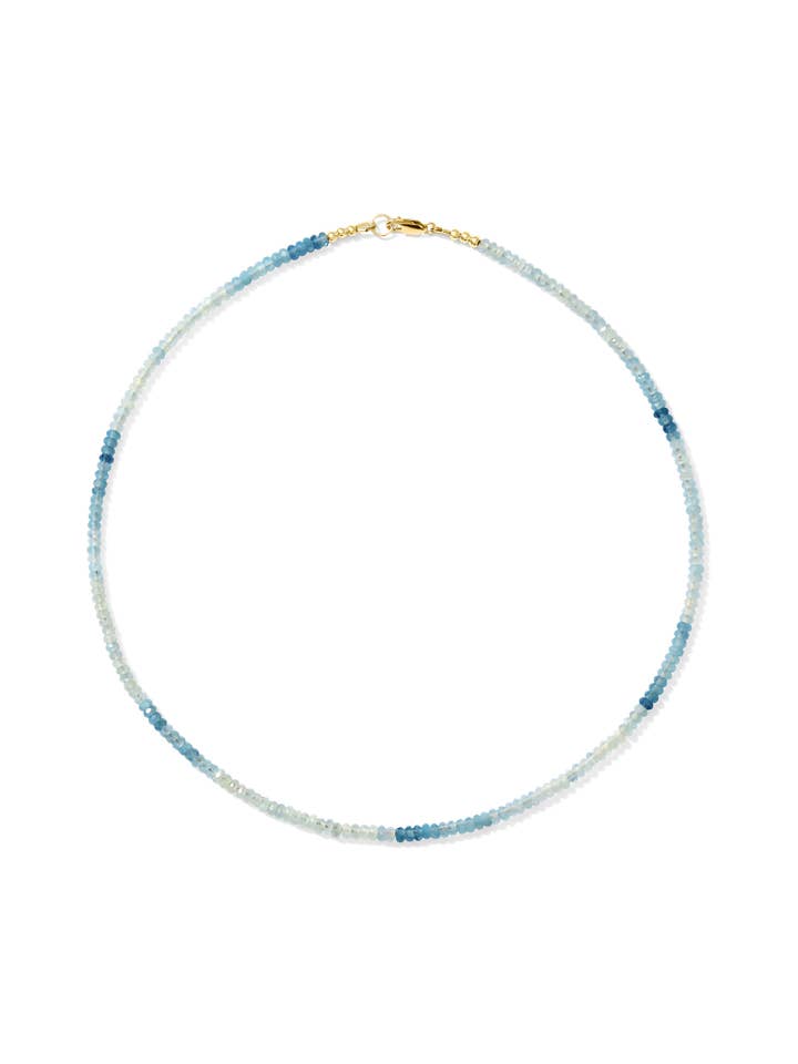 Handmade Aquamarine Necklace Gradient Ombre Gemstone Jewelry for wholesale by Kaylie Dawn Jewelry