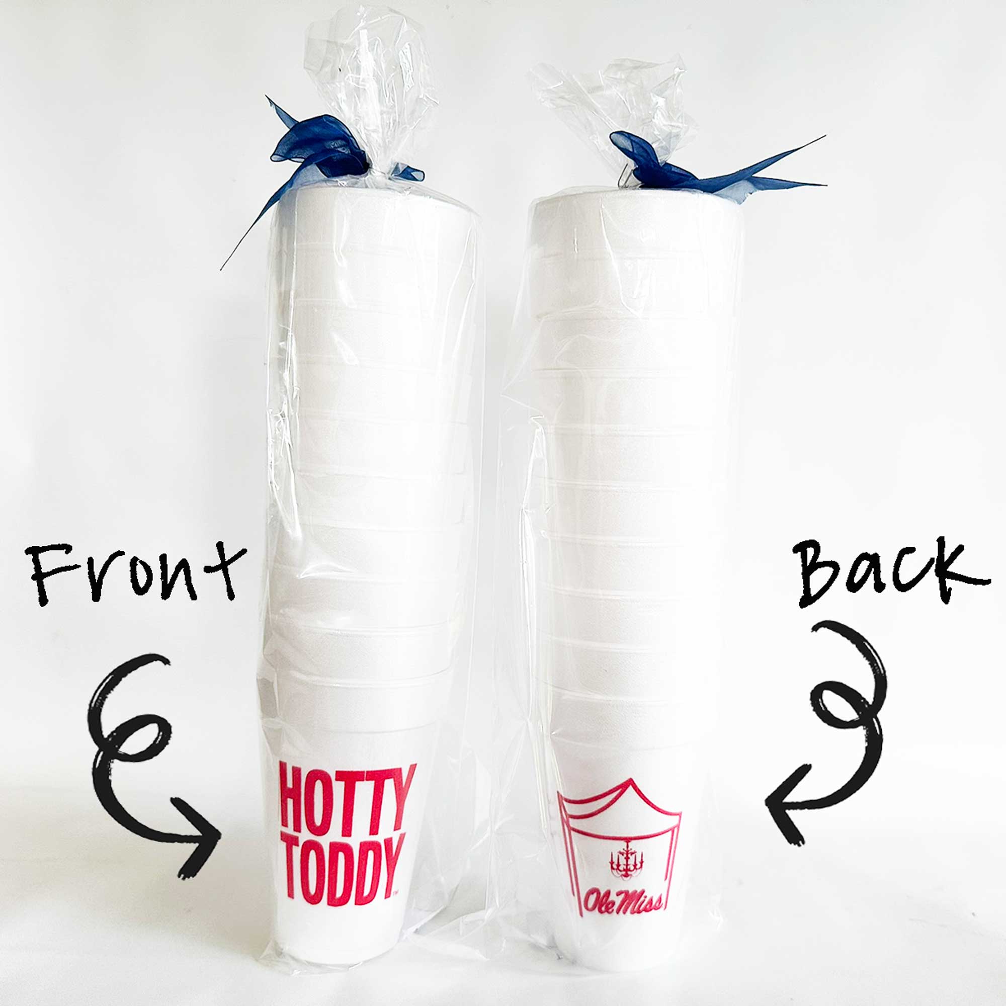 Two Funny Girls - Wholesale Disposable Cup - Foam Cup 10 Pack {Ole Miss - U of Mississippi Hotty Toddy}3