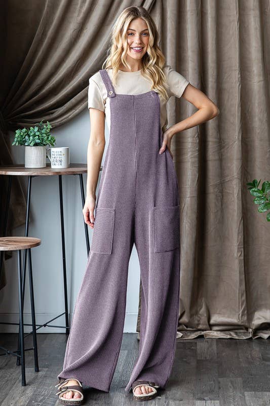HEIMISH - Wholesale Jumpsuit - Women's - EP6810-10 SLEEVELESS SOLID URBAN RIBBED JUMPSUITS9