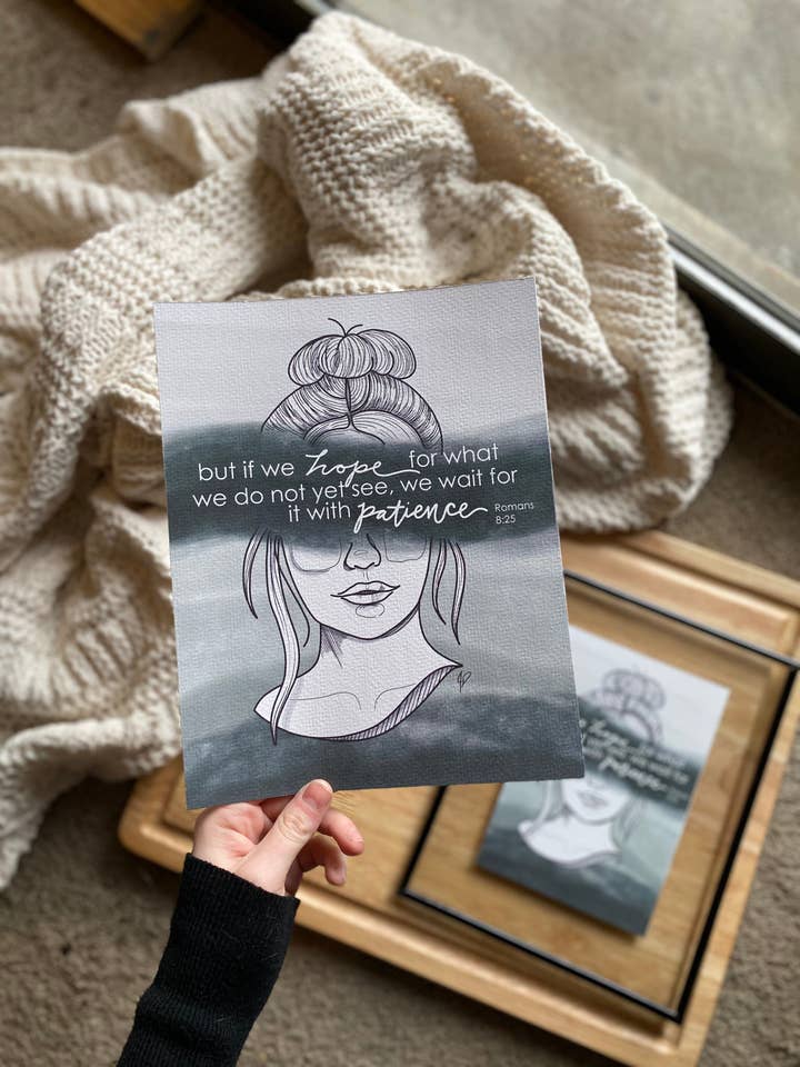 Romans 8:25 Konsttryck för wholesale av Jessi's Messes