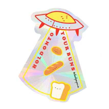 NEW** Hold Onto Your Buns! Suncatcher Sticker Rainbow Maker for wholesale by ILOOTPAPERIE