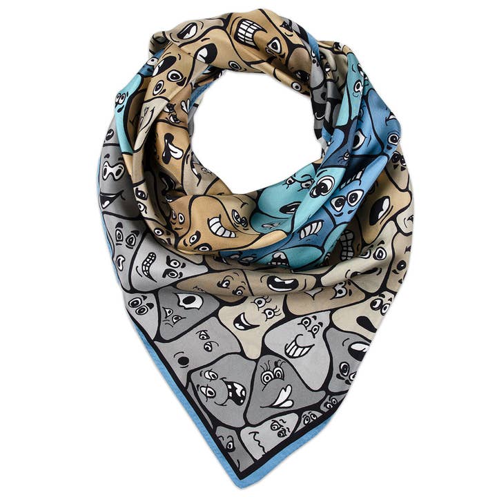 SCIARPA DONNA IN SETA BLU per la vendita all'ingrosso da parte di chaga paris