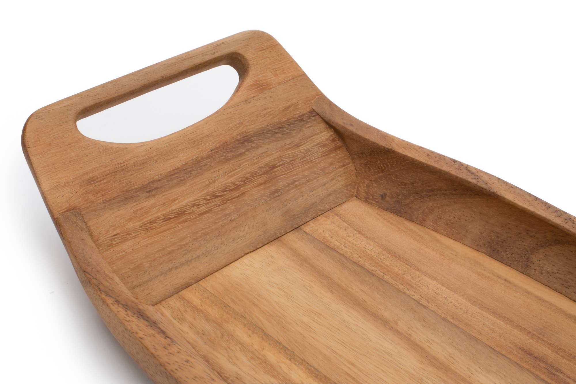 Fox Run Brands - Vendita all'ingrosso Vassoi da portata - Vassoio da portata Ironwood Norwegian Saddle, in acacia, 45,7 x 22,9 x 7,6 cm5