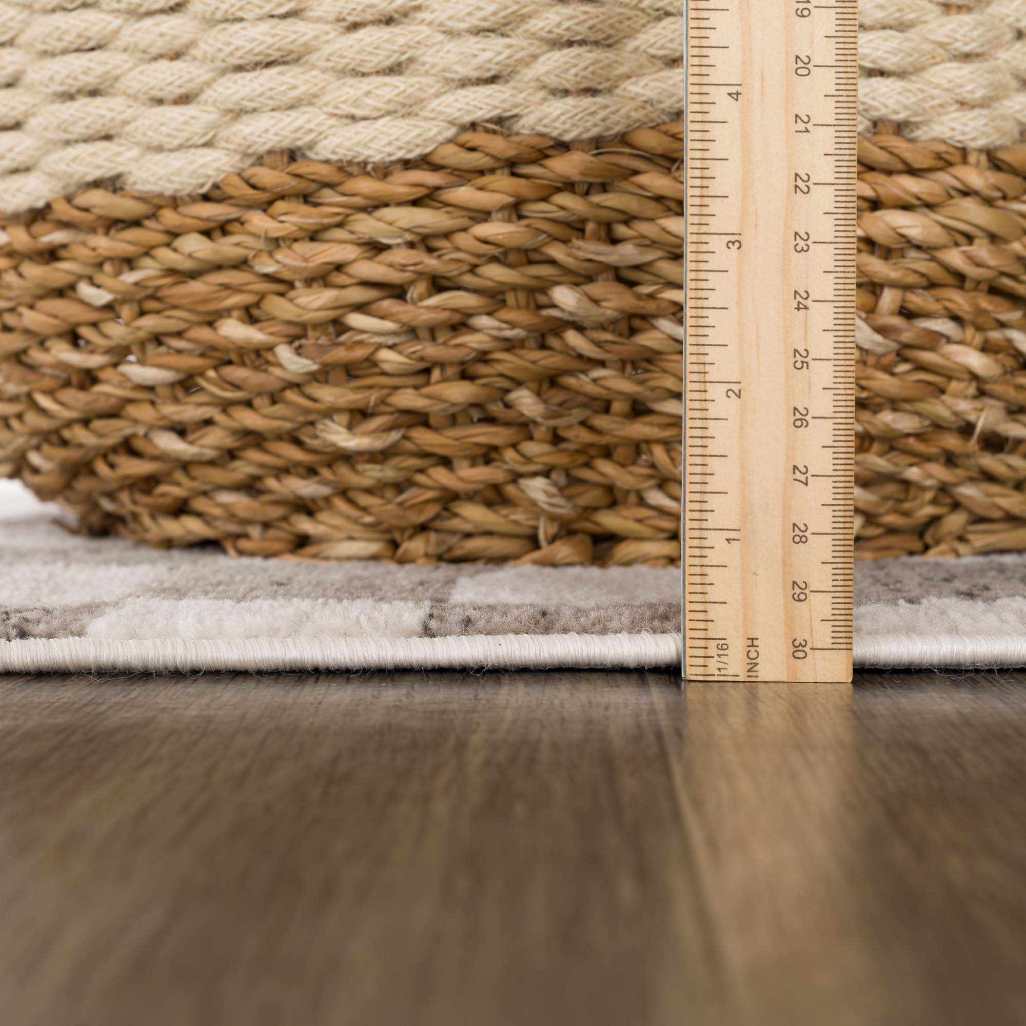 Hauteloom - Wholesale Area Rug - Benjy Beige Checkered Area Rug10