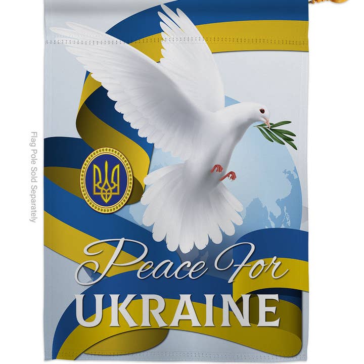 Two Group Flag Co – Großhandel Flagge – Flagge Frieden für die Ukraine Cause Gartenhaus 2-seitige Wohnkultur