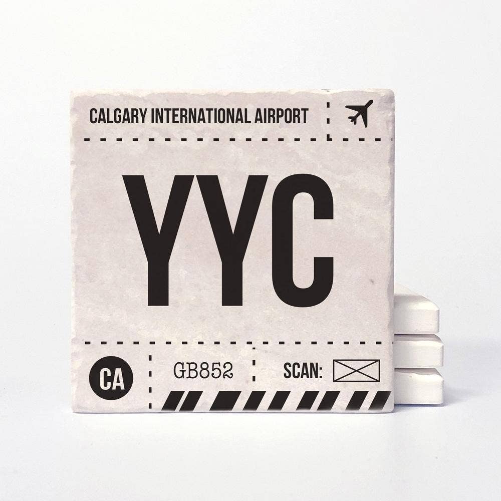 Versatile Coasters Canada - Wholesale Coasters - Calgary Airport Code Coasters2