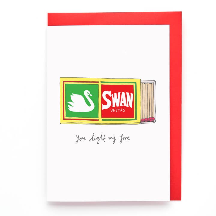 Light My Fire Greeting Card | Funny Valentines Card for wholesale by You've Got Pen On Your Face